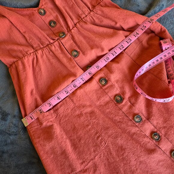 Kittensish Size Large burnt orange dress - Picture 2 of 4